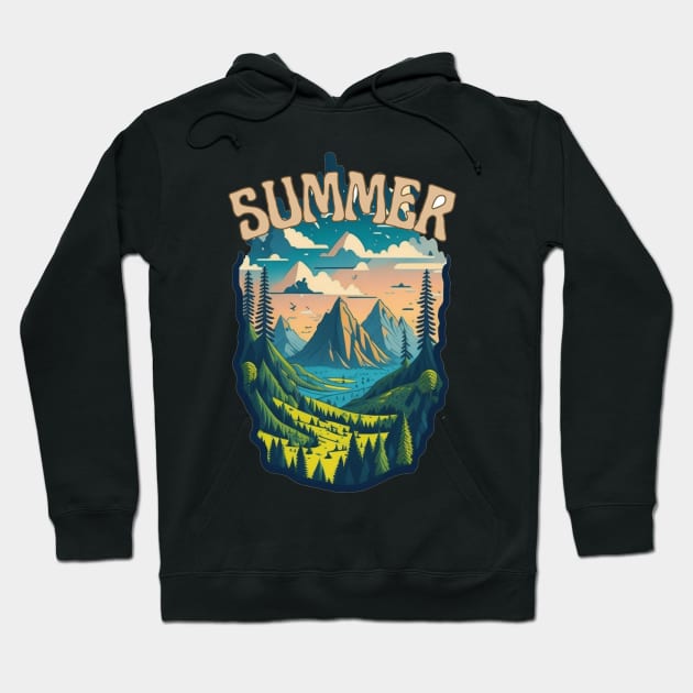 Summer Landscape Hoodie by YrtemmyS